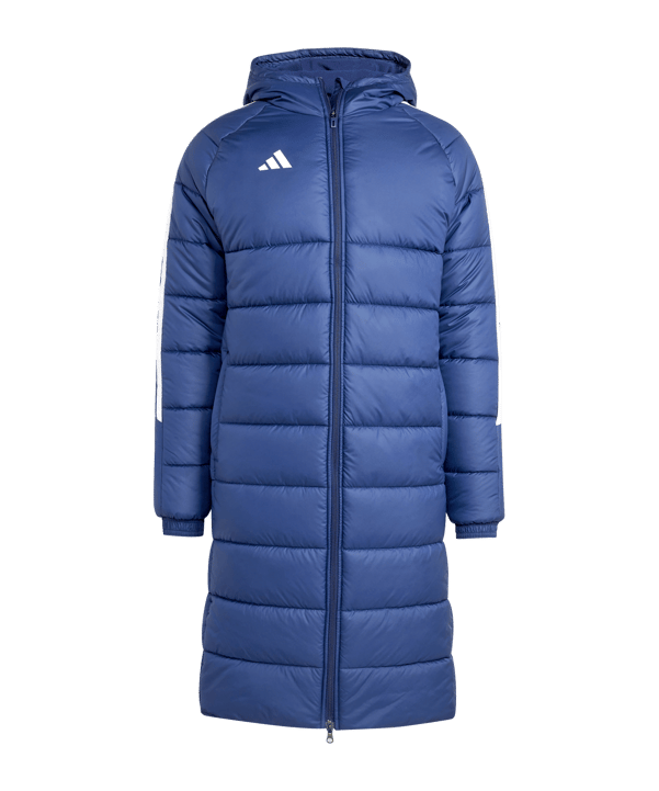 adidas Tiro 24 Long Coachjacke Blau Weiss 