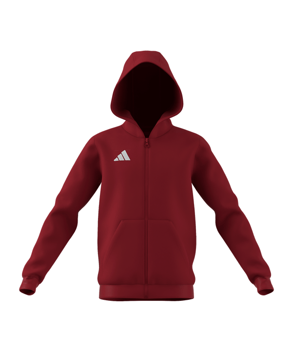 adidas Entrada 26 Kapuzenjacke Kids Rot 