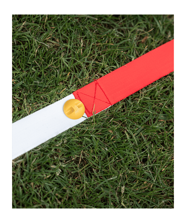 Cawila ACADEMY Spielfeldmarkierung 25x20m | | Rot-Weiss | FUNINO Markierungsgurte - rot