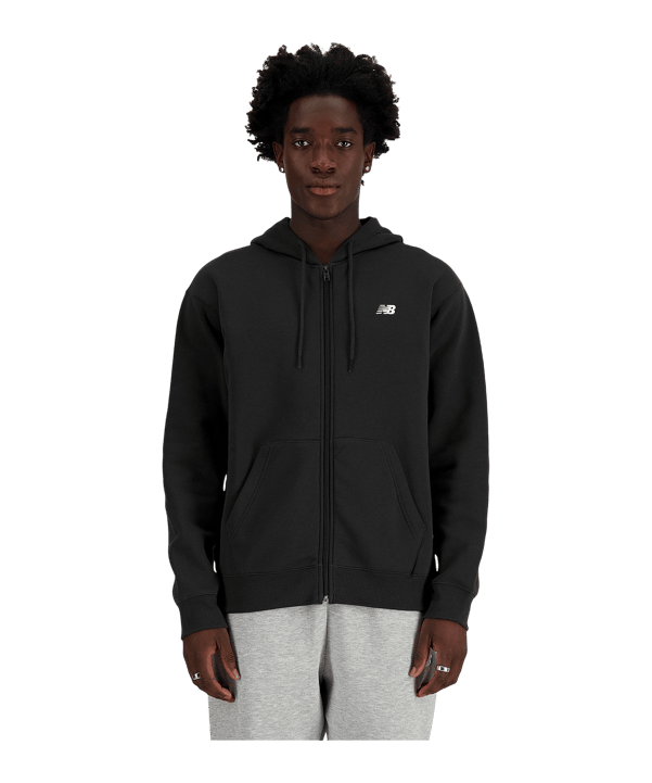 New Balance Sport Essentials Logo Fleece Jacke Schwarz FBK - schwarz