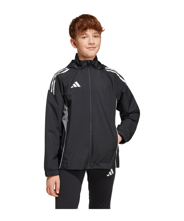 adidas Tiro 25 Competition Regenjacke Kids Schwarz - schwarz