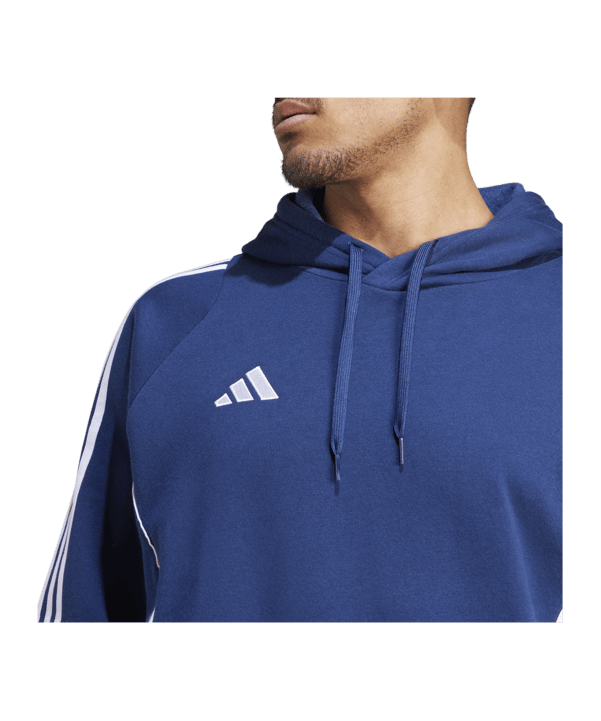 adidas Tiro 24 Hoody Blau Weiss | - blau