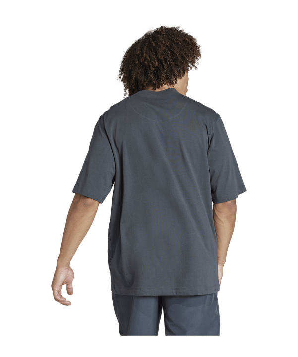 adidas Juventus Turin Oversize T-Shirt Grau Weiss - grau