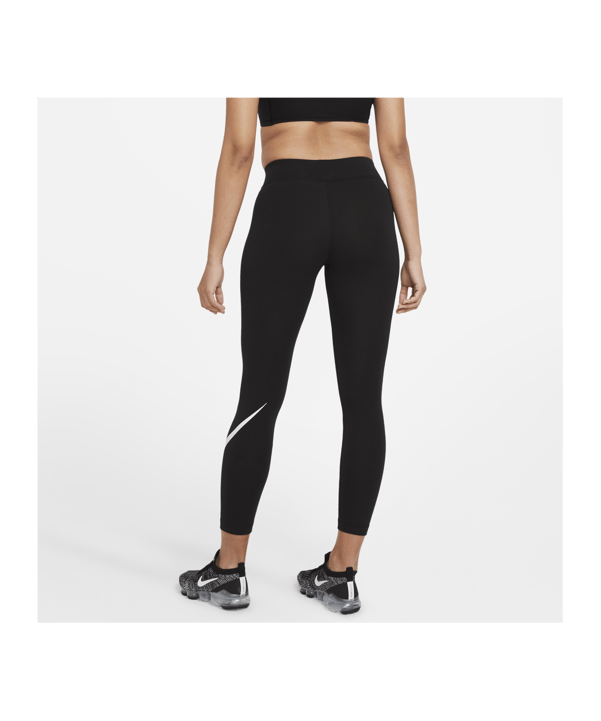 Nike Essentials Swoosh Leggings Damen Schwarz F010 - schwarz