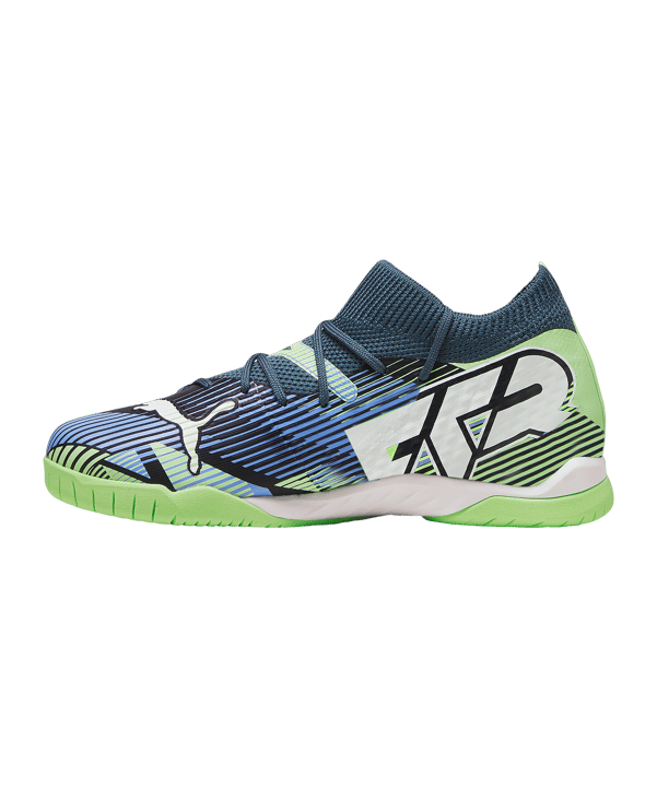 PUMA FUTURE 7 Match + Mid IN Lights Out Jr Kids Grau Weiss F03 - grau