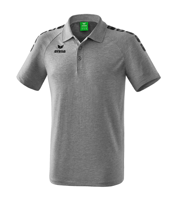 Erima Essential 5-C Poloshirt Grau Schwarz