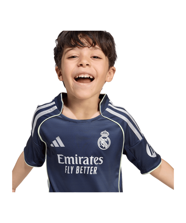 adidas Real Madrid Mini Trikot Set Away 2025/2026 Kids Blau - blau