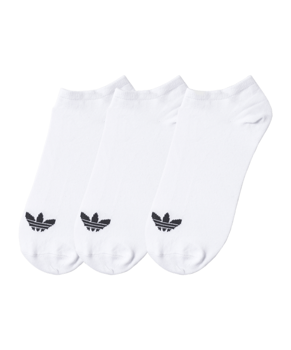 adidas Trefoil Liner Kurzsocken 3er Pack Weiss - weiss