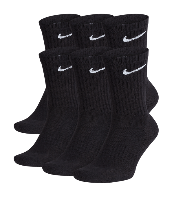 Nike Everyday Cushion Crew 6er Pack Socken F010 - schwarz