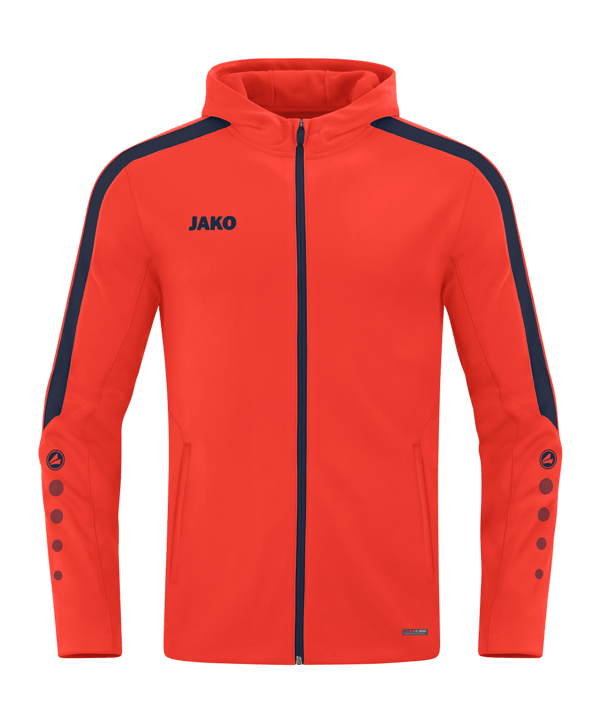 JAKO Power Kapuzenjacke Kids Orange Blau F375