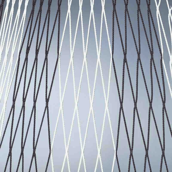 Tornetze 7,5 x 2,5 m, 1,5 m untere Tiefe | schwarz weiß - schwarz