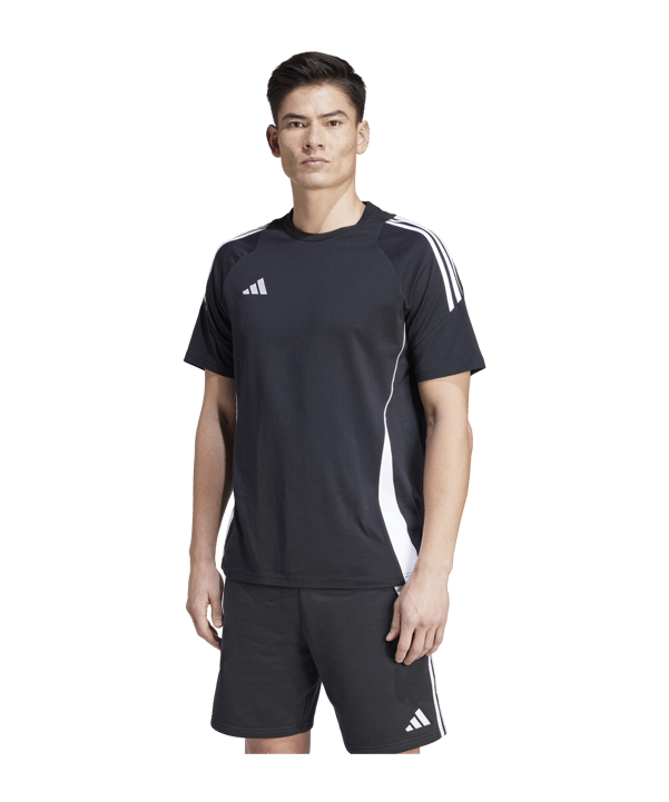 adidas Tiro 24 T-Shirt Schwarz Weiss - schwarz