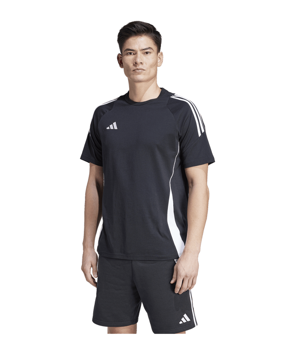 adidas Tiro 24 T-Shirt Schwarz Weiss