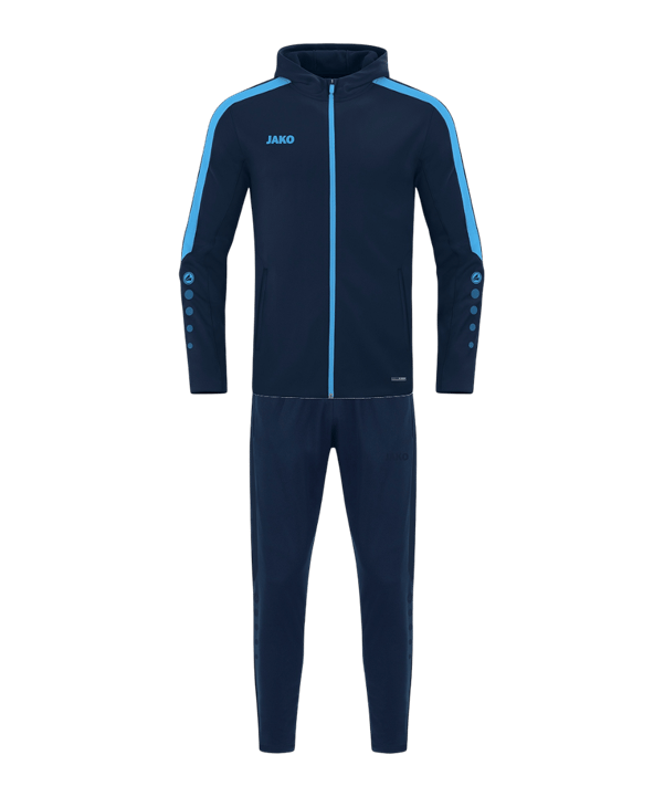 JAKO Power mit Kapuze Trainingsanzug Damen Blau F910