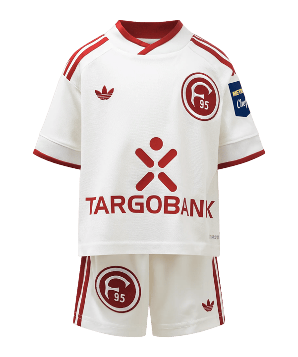 adidas Fortuna Düsseldorf Trikot Set Away 2026/2027 Kids Weiß - weiss