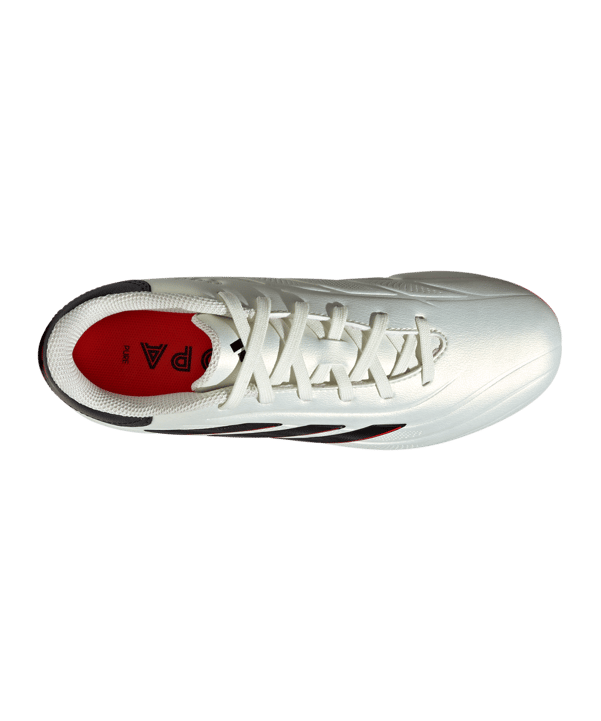 adidas COPA Pure 2 League FG Solar Energy Kids Weiss Schwarz Rot - weiss