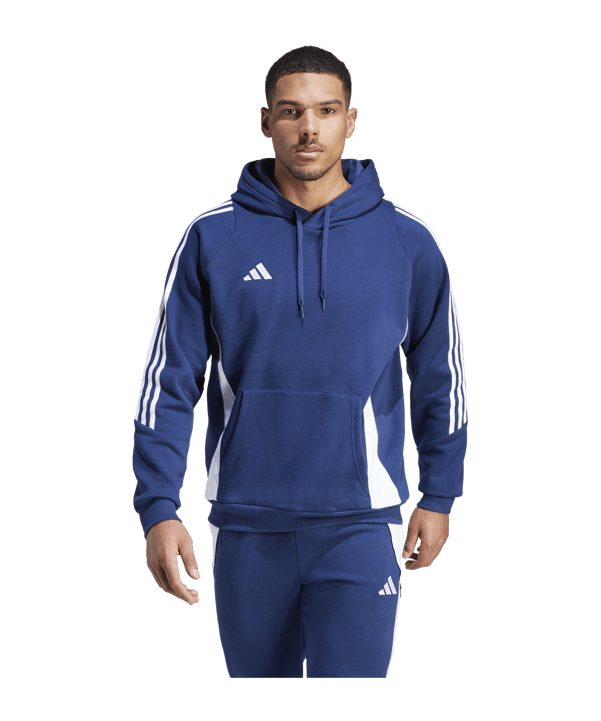 adidas Tiro 24 Hoody Blau Weiss | - blau