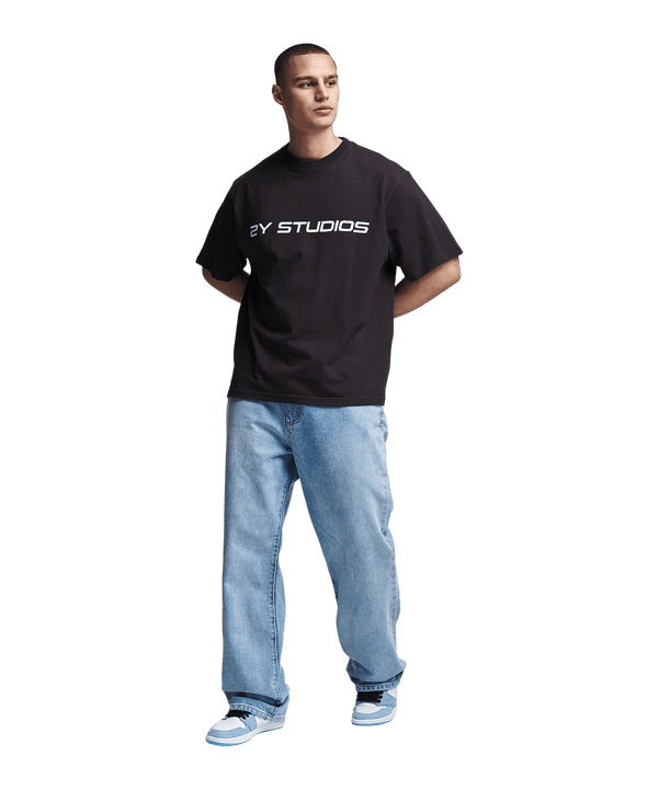 2Y Studios Adrik Basic Baggy Jeans Hose Blau - blau