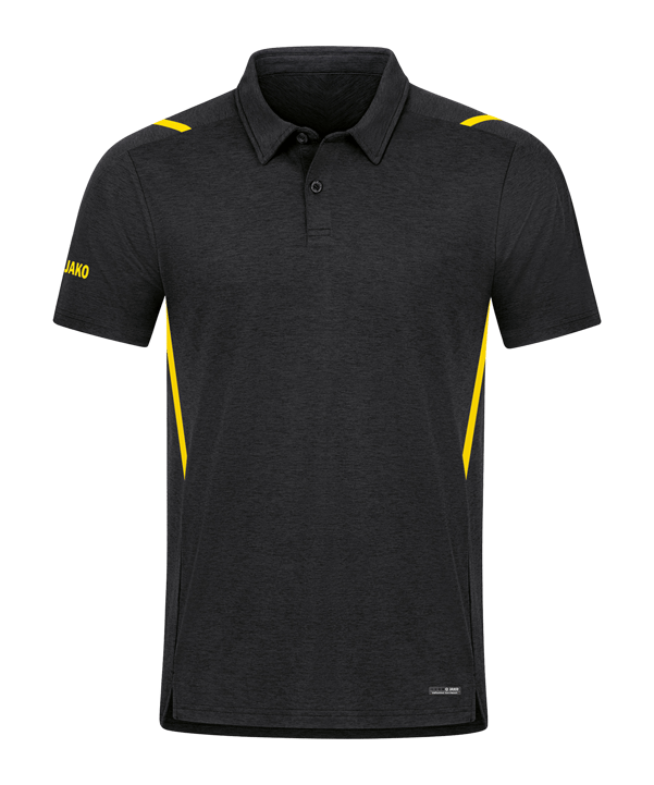 JAKO Challenge Polo Gelb F505 - schwarz