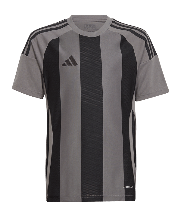 adidas Striped 24 Trikot Kids Grau Schwarz