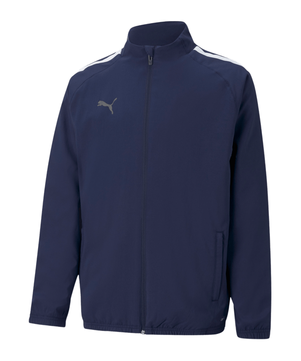 PUMA teamLIGA Sideline Jacke Kids Blau Weiss F06