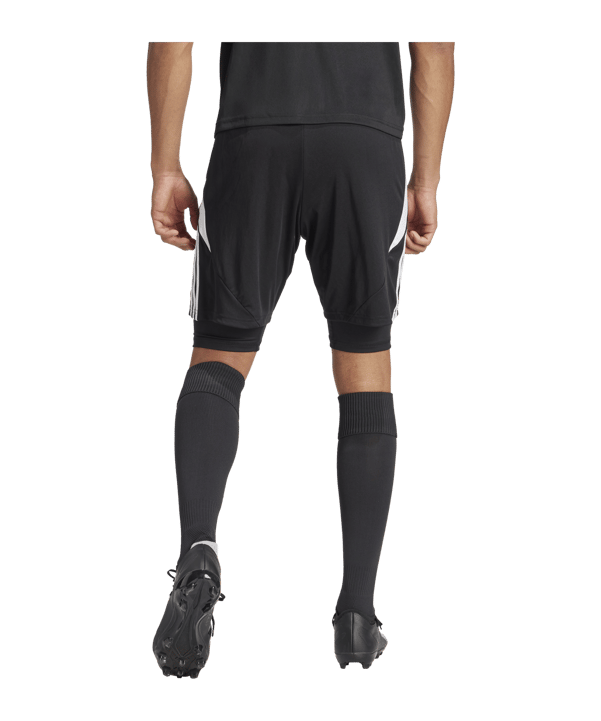 adidas Tiro 24 2in1 Short Schwarz Weiss - schwarz