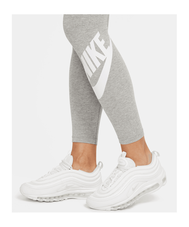 Nike Essentials Leggings Damen Grau Weiss F063 - grau