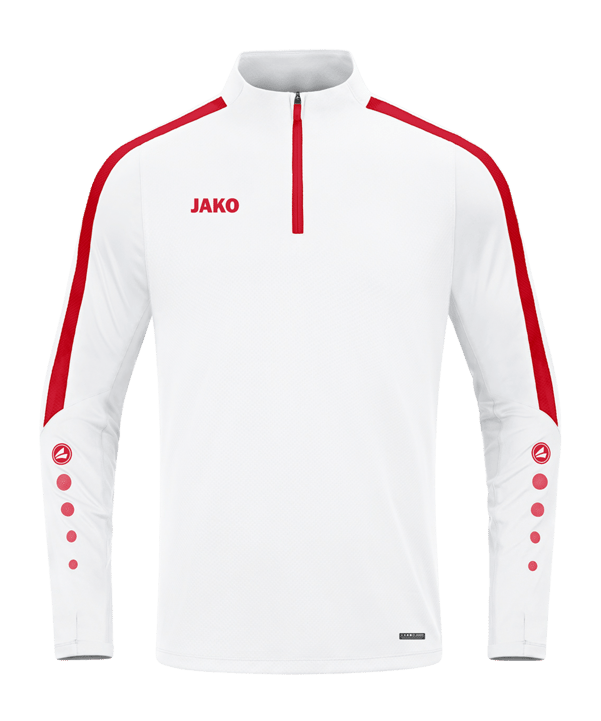 JAKO Power Sweatshirt Weiss Rot F004