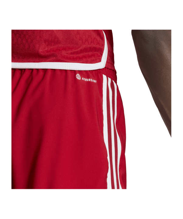 adidas Tiro 23 Competition Match Short Rot Weiss - rot