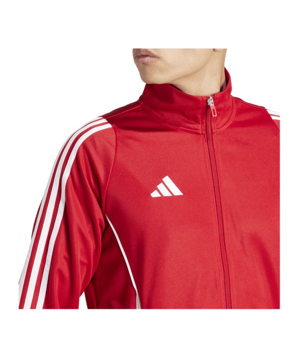 adidas Tiro 24 Trainingsjacke Rot Weiss | - rot