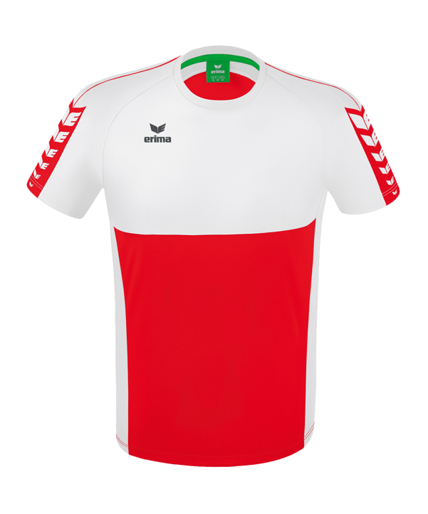 Erima Six Wings T-Shirt Rot Weiss | - rot