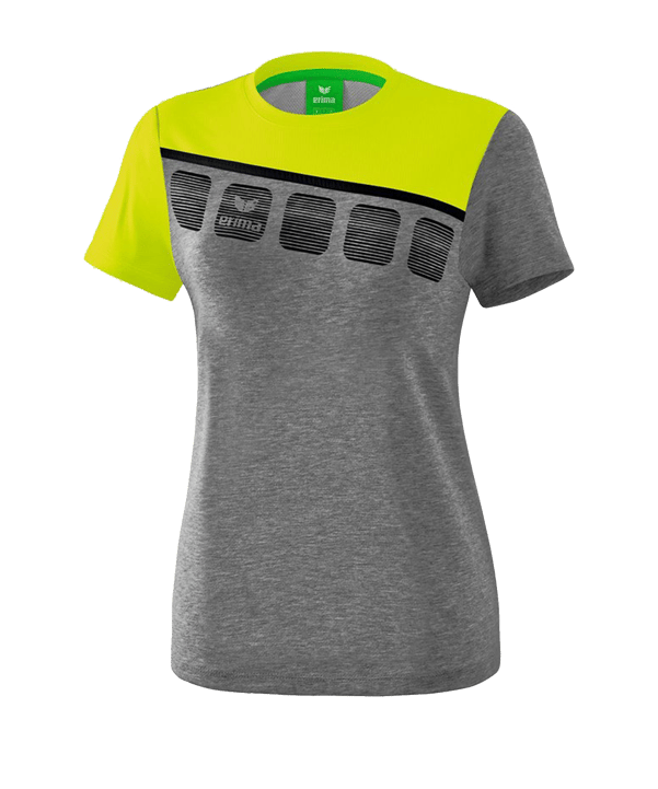 Erima 5-C T-Shirt Damen Grau Grün